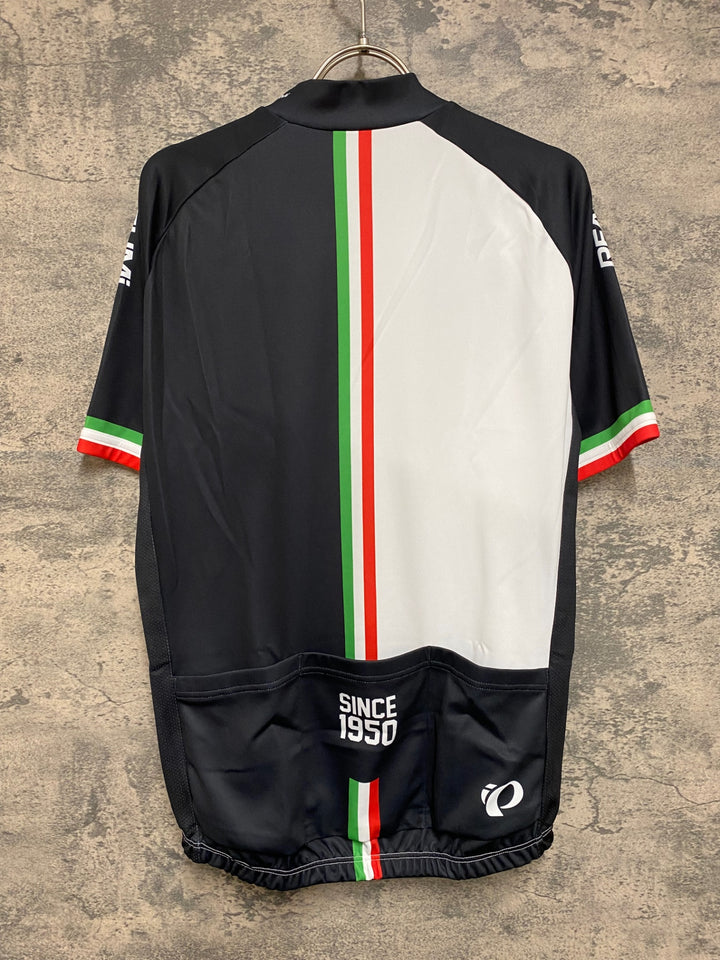 JN383 パールイズミ PEARL iZUMi 半袖 サイクルジャージ 黒 白 L