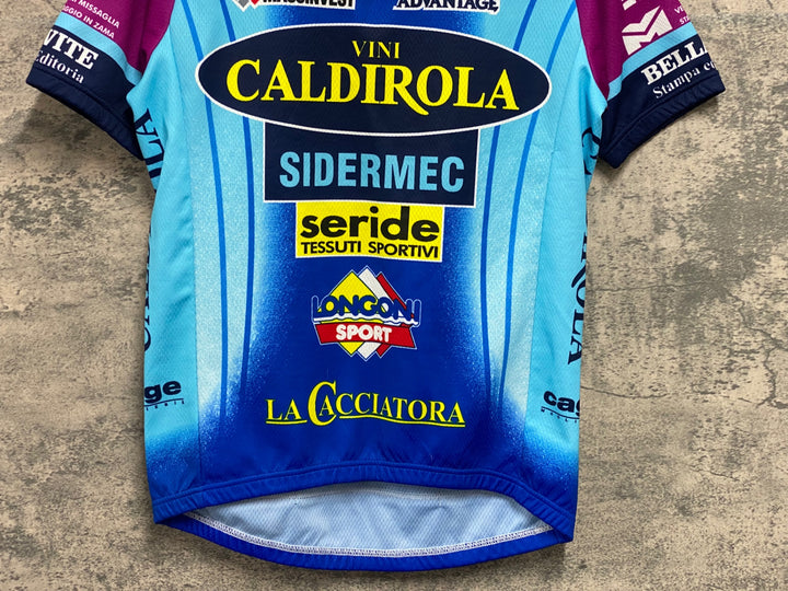 JW109 サンティーニ Santini 半袖 サイクルジャージ 青 M VINI CALDIROLA