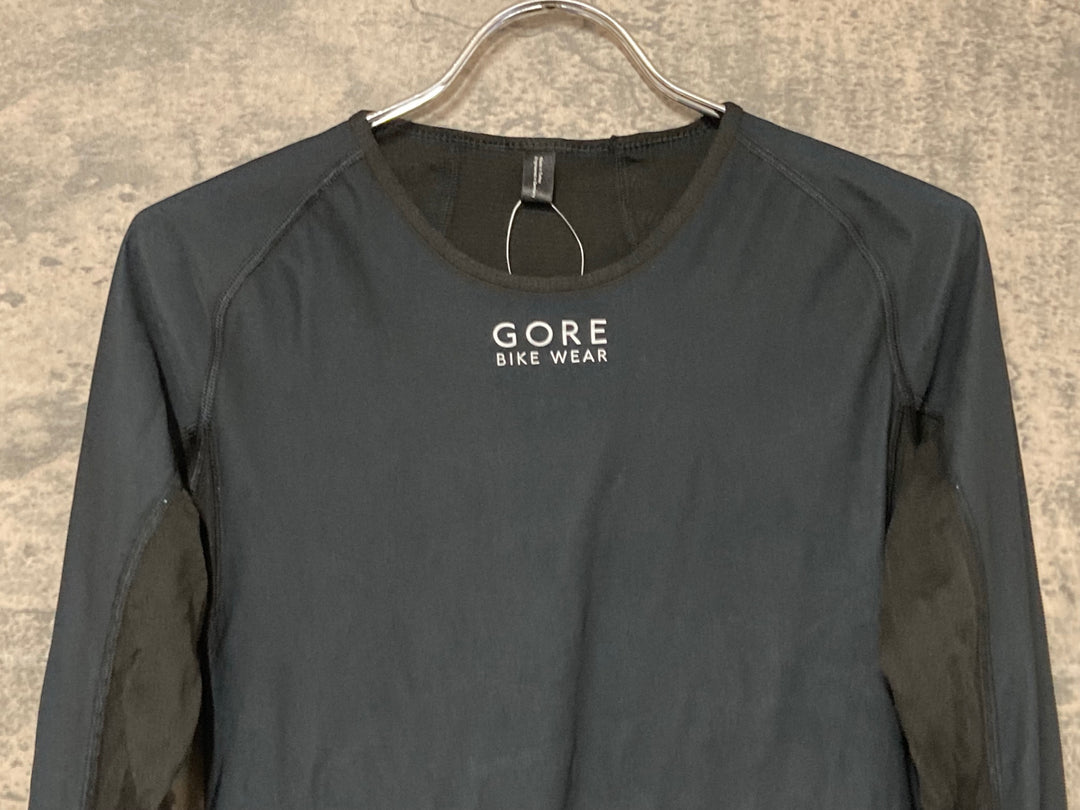 JV846 ゴア GORE BIKE WEAR 長袖 ベースレイヤー 黒 M 裏起毛 WINDSTOPPER