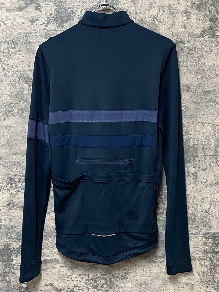 KM927 ラファ Rapha LONG SLEEVE BREVET JERSEY 長袖 サイクルジャージ 紺 M