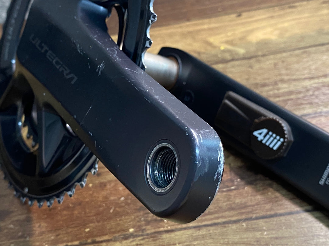JG177 4iiii シマノ SHIMANO FC-R8100 クランクセット 片足計測 パワーメーター 172.5mm 52/36T