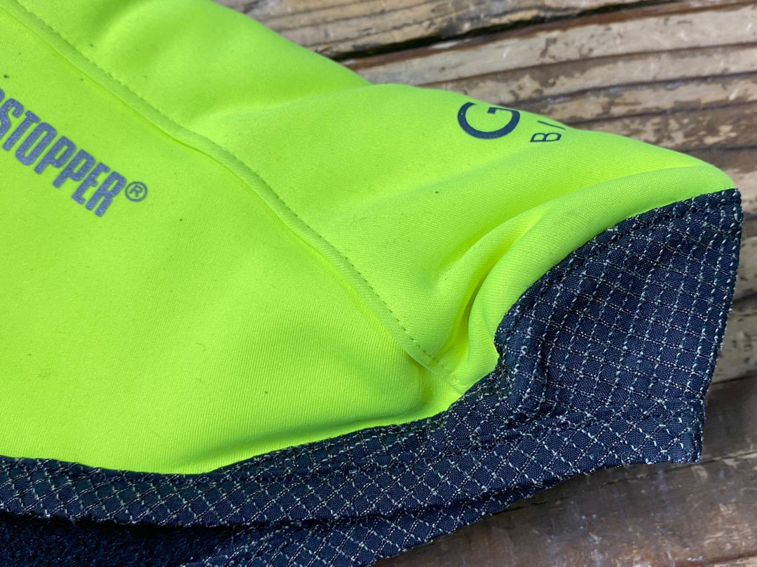 KH646 ゴアバイクウェア GORE BIKE WEAR シューズカバー 黄 L 裏起毛 WINDSTOPPER Soft Shell