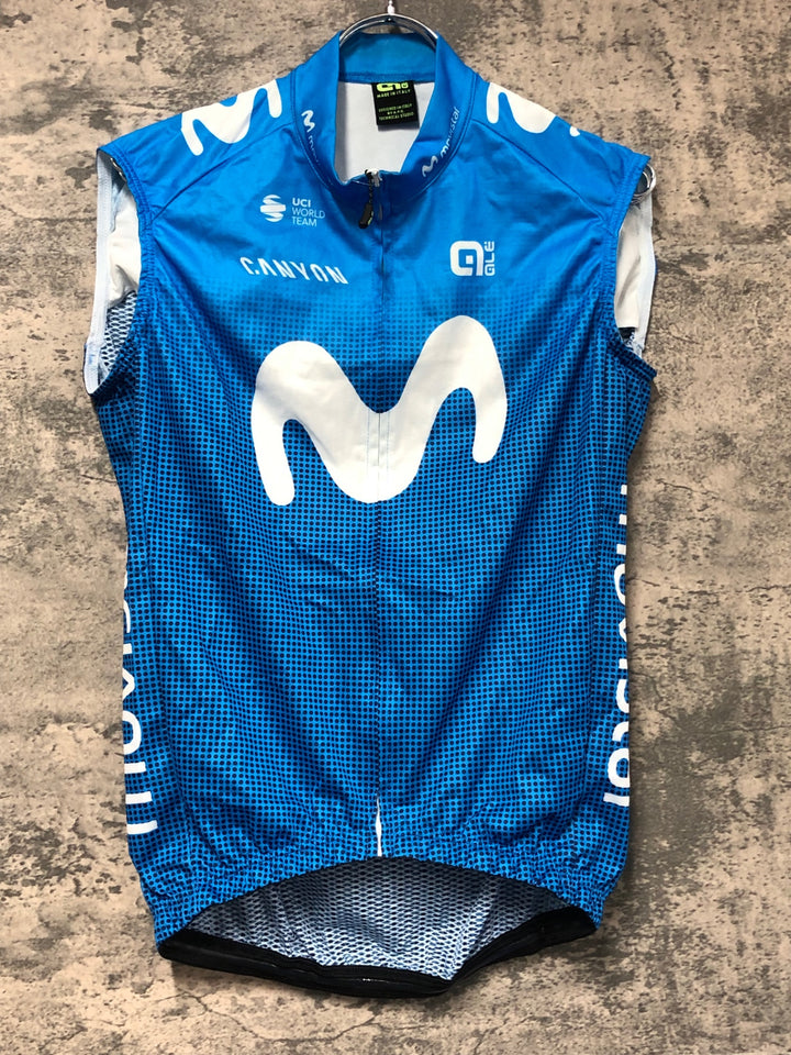 JS482 アレ ALE ジレ サイクルベスト 水色 サイズ不明 movistar ※タグカット