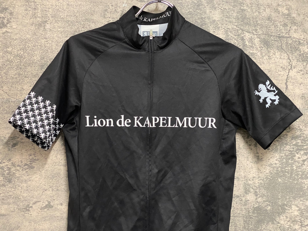 JU571 リオンドカペルミュール Lion de KAPELMUUR 半袖 サイクルジャージ 黒 M
