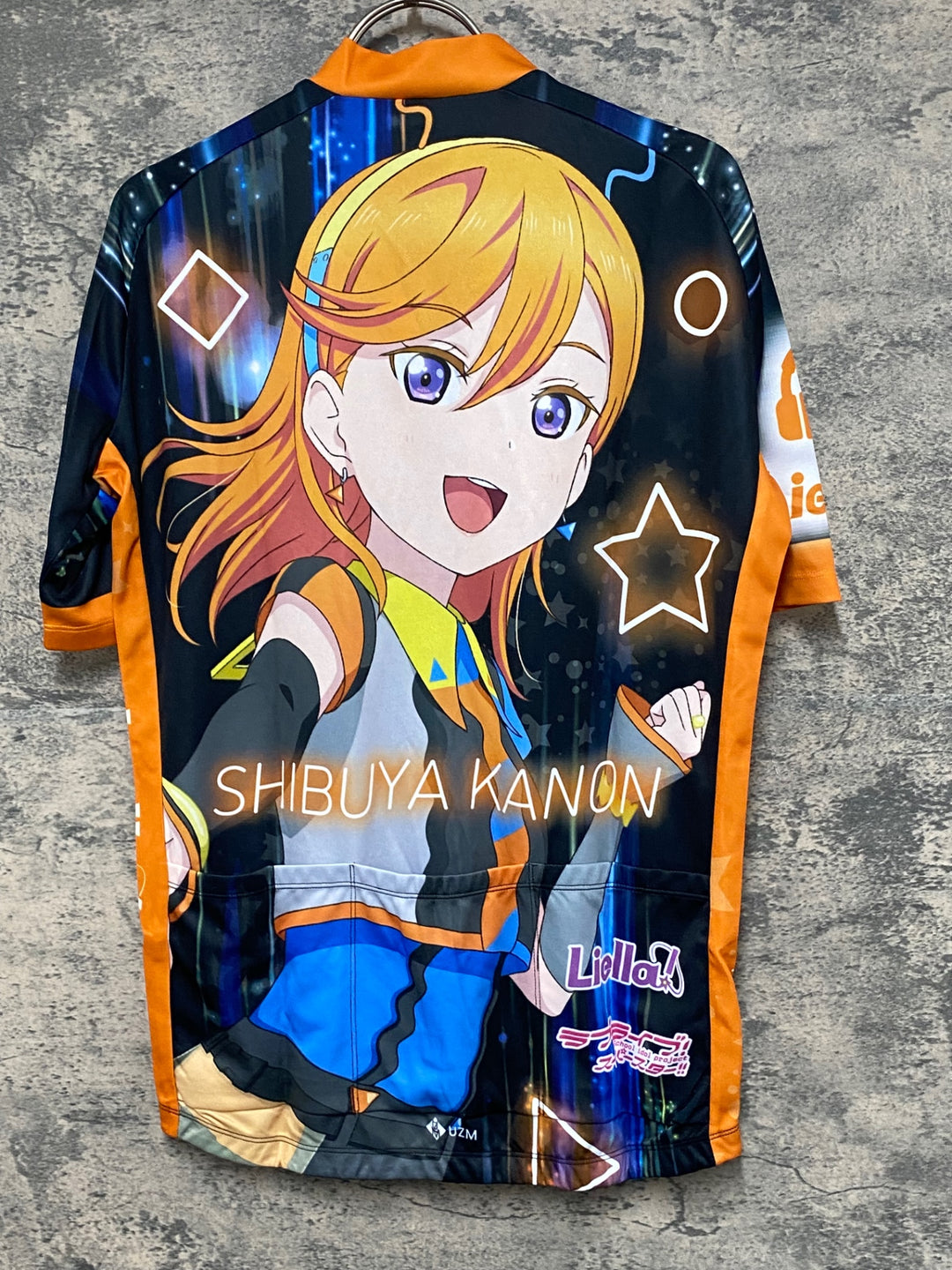 KG894 ファイス FICE 半袖 サイクルジャージ 黒 ピンク L ラブライブ! スーパースター!! 2023 澁谷かのん Ver.