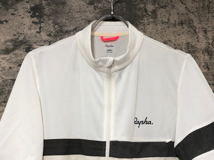 KN651 ラファ Rapha BREVET LIGHTWEIGHT JERSEY 半袖 サイクルジャージ 白 L