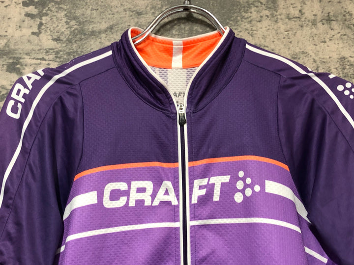JS756 クラフト CRAFT 半袖 サイクルジャージ M 紫