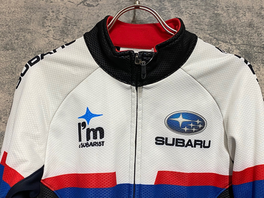 KA638 パールイズミ PEARL iZUMi 長袖 サイクルジャケット 白 黒 L 裏起毛 SUBARU
