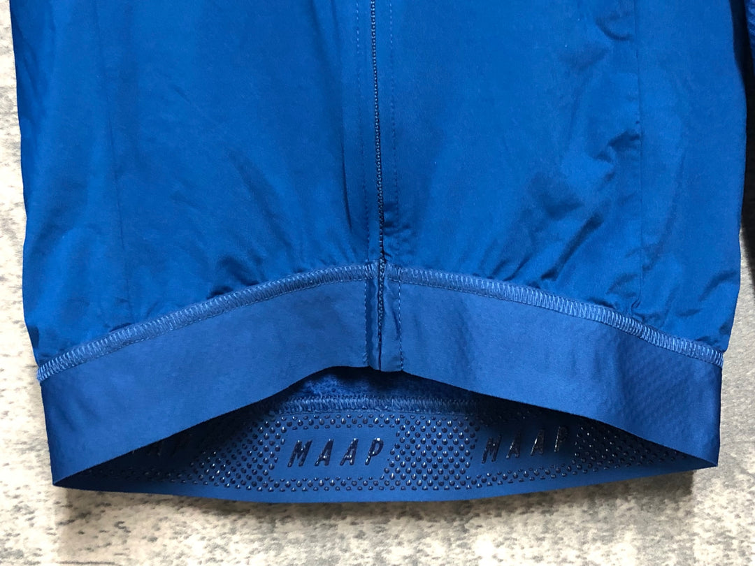 KM714 マープ MAAP PRO FIT JERSEY 長袖 サイクルジャージ 青 S ※補修のためジャンク