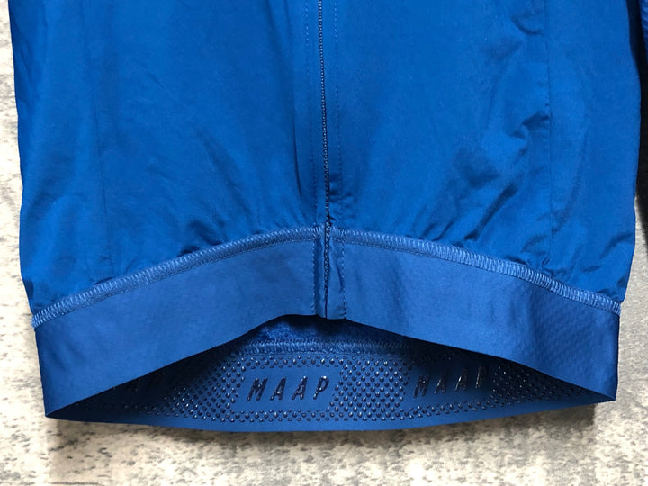 KM714 マープ MAAP PRO FIT JERSEY 長袖 サイクルジャージ 青 S ※補修のためジャンク