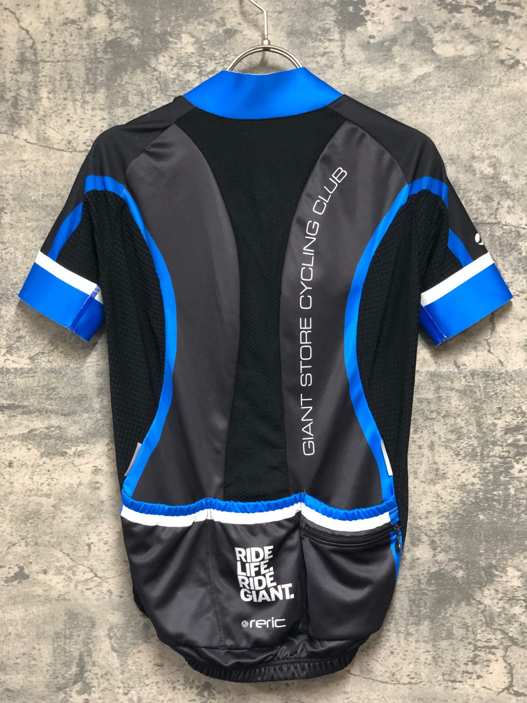 KE207 レリック RERIC 半袖 サイクルジャージ 黒青 サイズ不明 タグカット