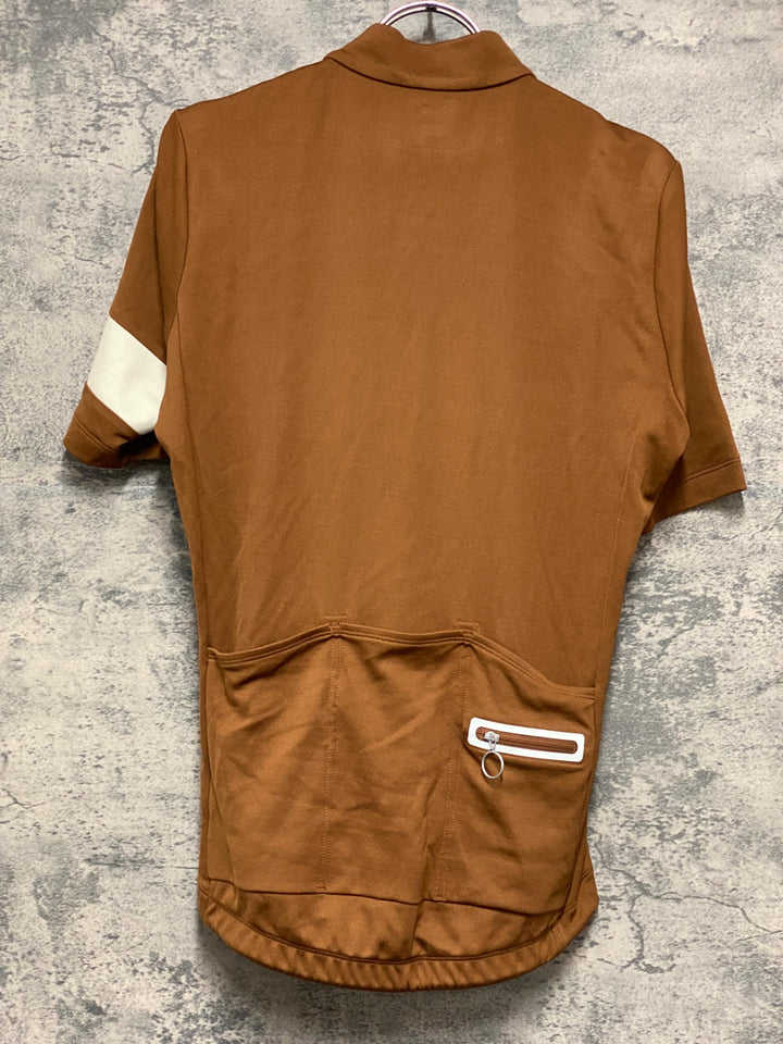 JQ806 ラファ Rapha 半袖 サイクルジャージ 茶 S ※タグカット