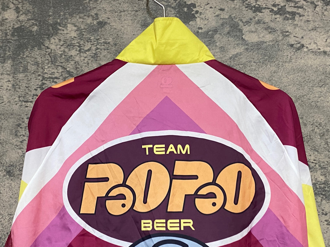 KL087 パールイズミ PEARL iZUMi 長袖 ウインドブレイカー 紫 黄 M TEAM PAOPAO BEER