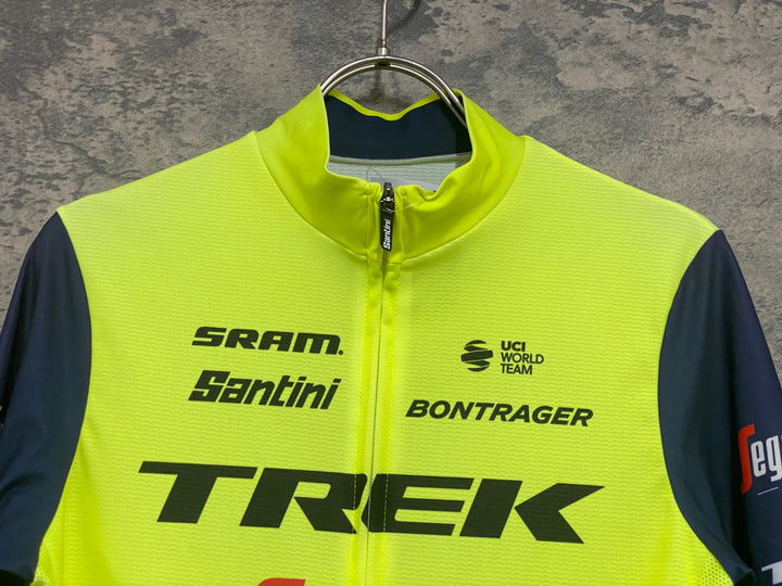 KF179 サンティーニ Santini 半袖 サイクルジャージ 黄 S TREK Segafredo