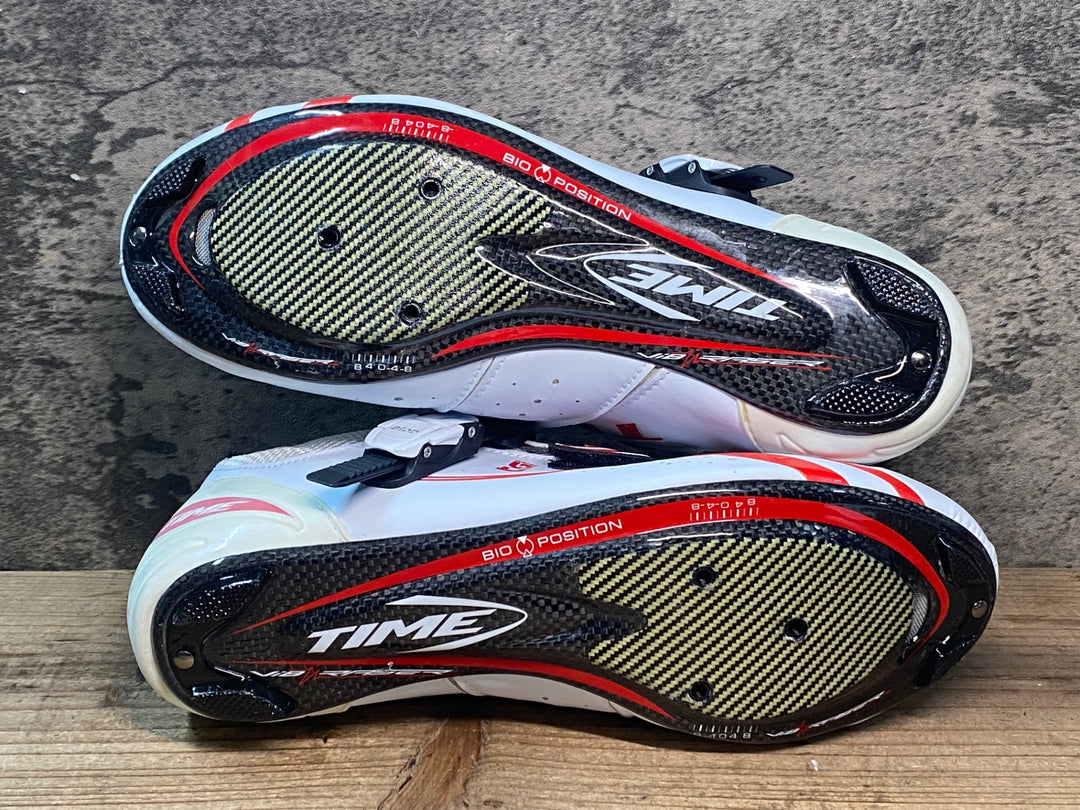 JR516 タイム TIME ULTEAM RS CARBON ビンディングシューズ 白 EU41.5