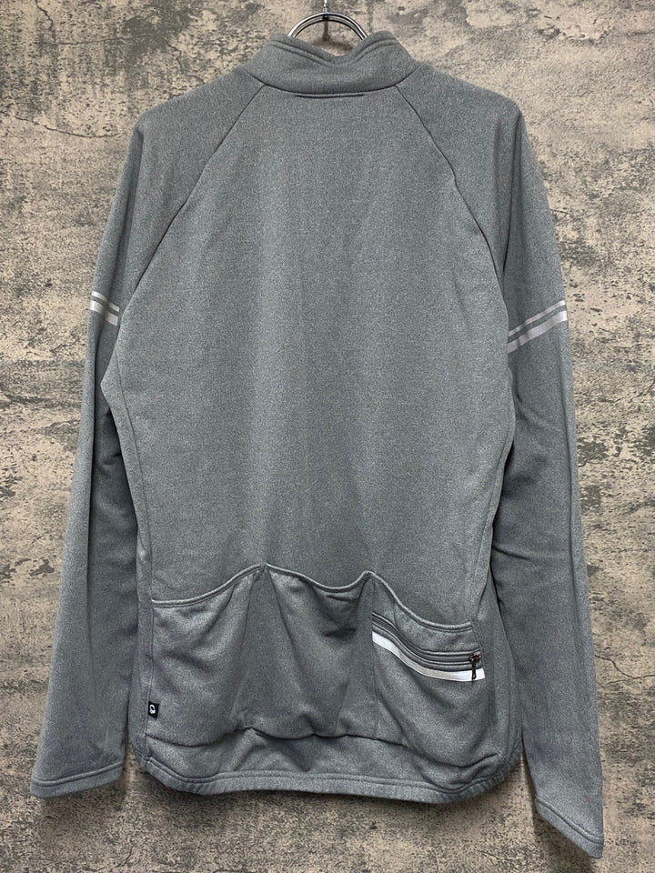 KC646 パールイズミ PEARL iZUMi 長袖 サイクルジャケット グレー XL 裏起毛 スウェット生地