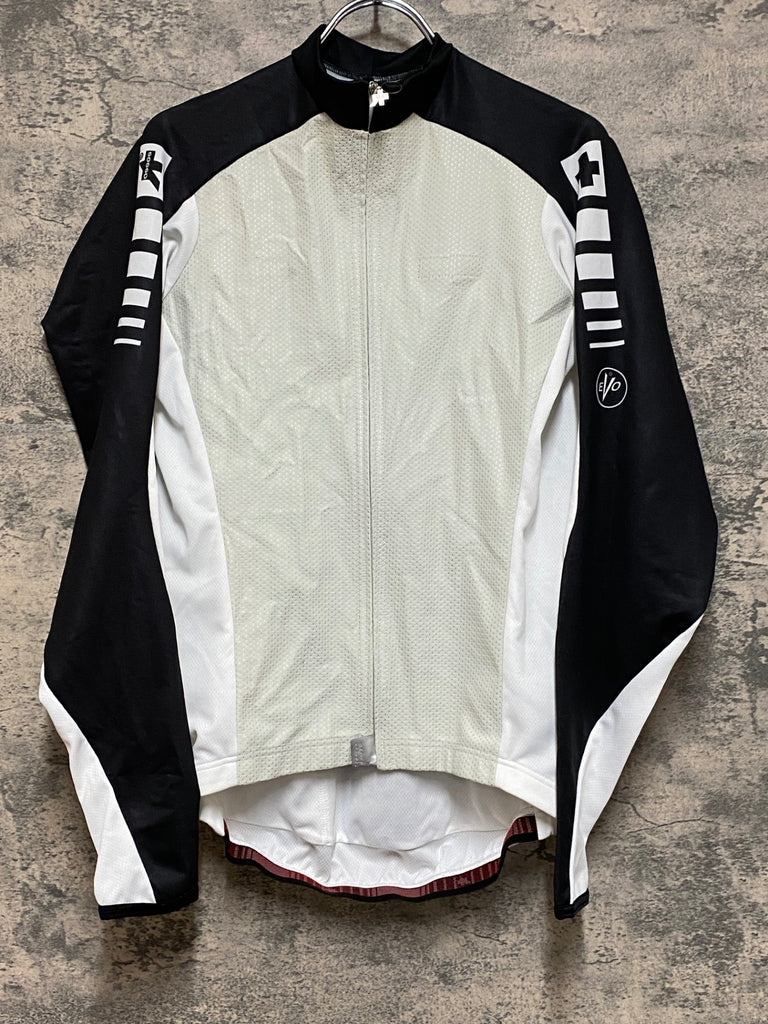 JQ220 アソス assos AIR BLOCK 799 長袖 サイクルジャージ M 赤黒 防風