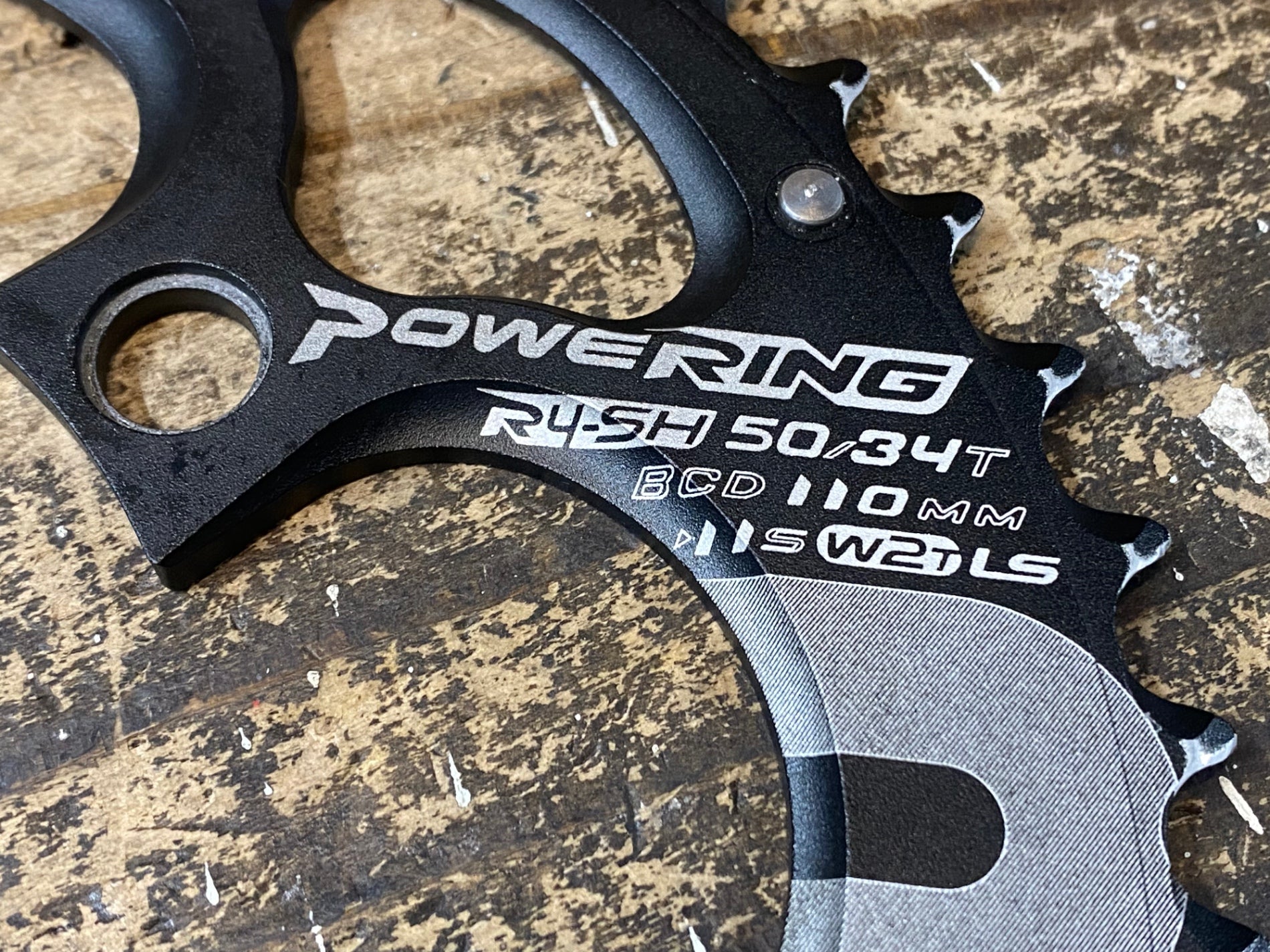 RIDEA 楕円 チェーンリング 50/34T 新品)RIDEA (ライデア) ROAD INNER POWER RING TiN Grey 34T