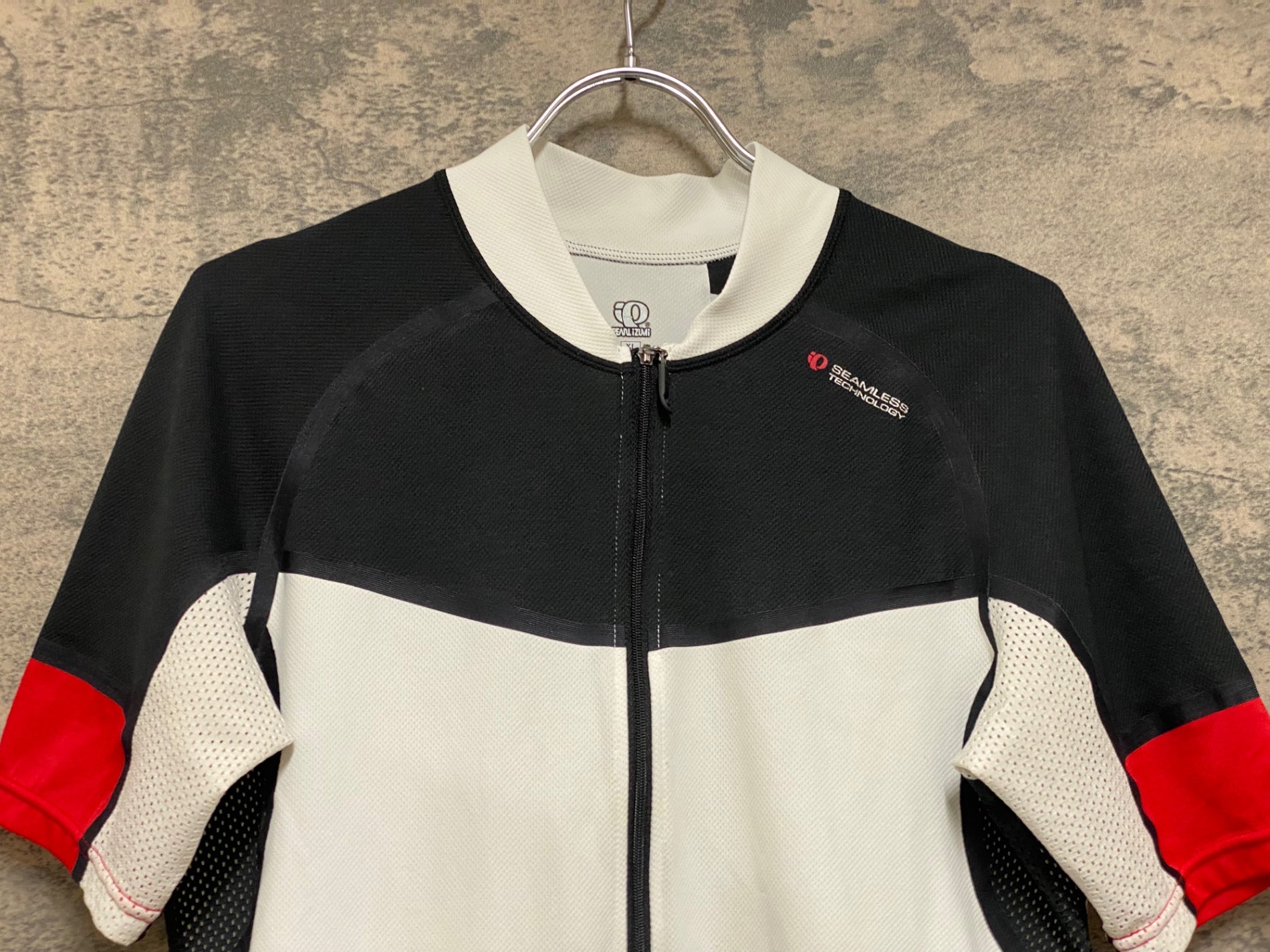 JP711 パールイズミ PEARL iZUMi 半袖 サイクルジャージ 黒 白 XL