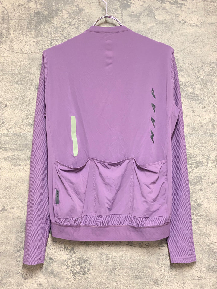 KQ978 マープ MAAP PRO FIT JERSEY 長袖 サイクルジャージ 紫 XL
