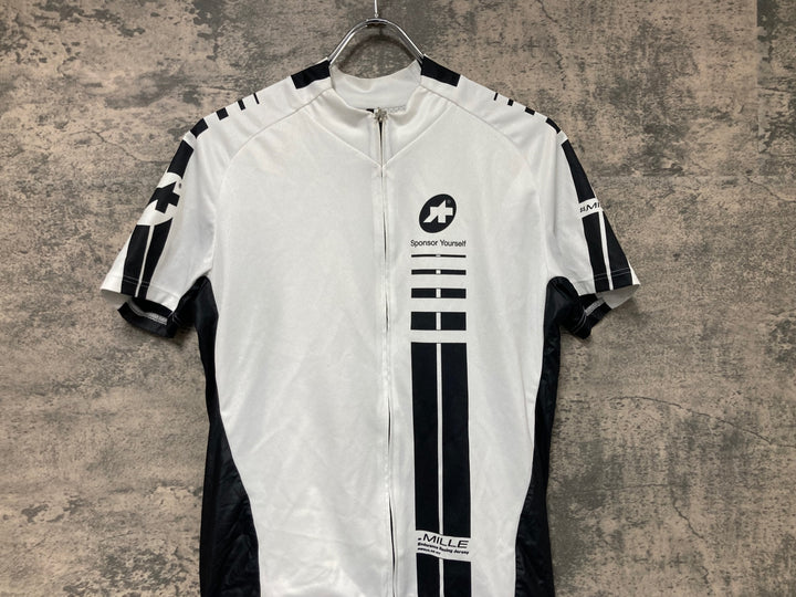 JR292 アソス ASSOS SS.MILLE 半袖 サイクルジャージ 白 M