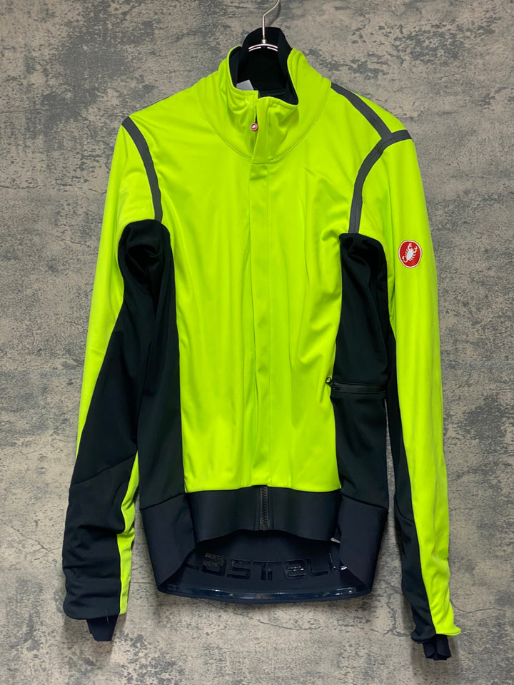 KG817 カステリ CASTELLI ロッソコルサ ROSSO CORSA 長袖 サイクルジャケット ネオンイエロー S