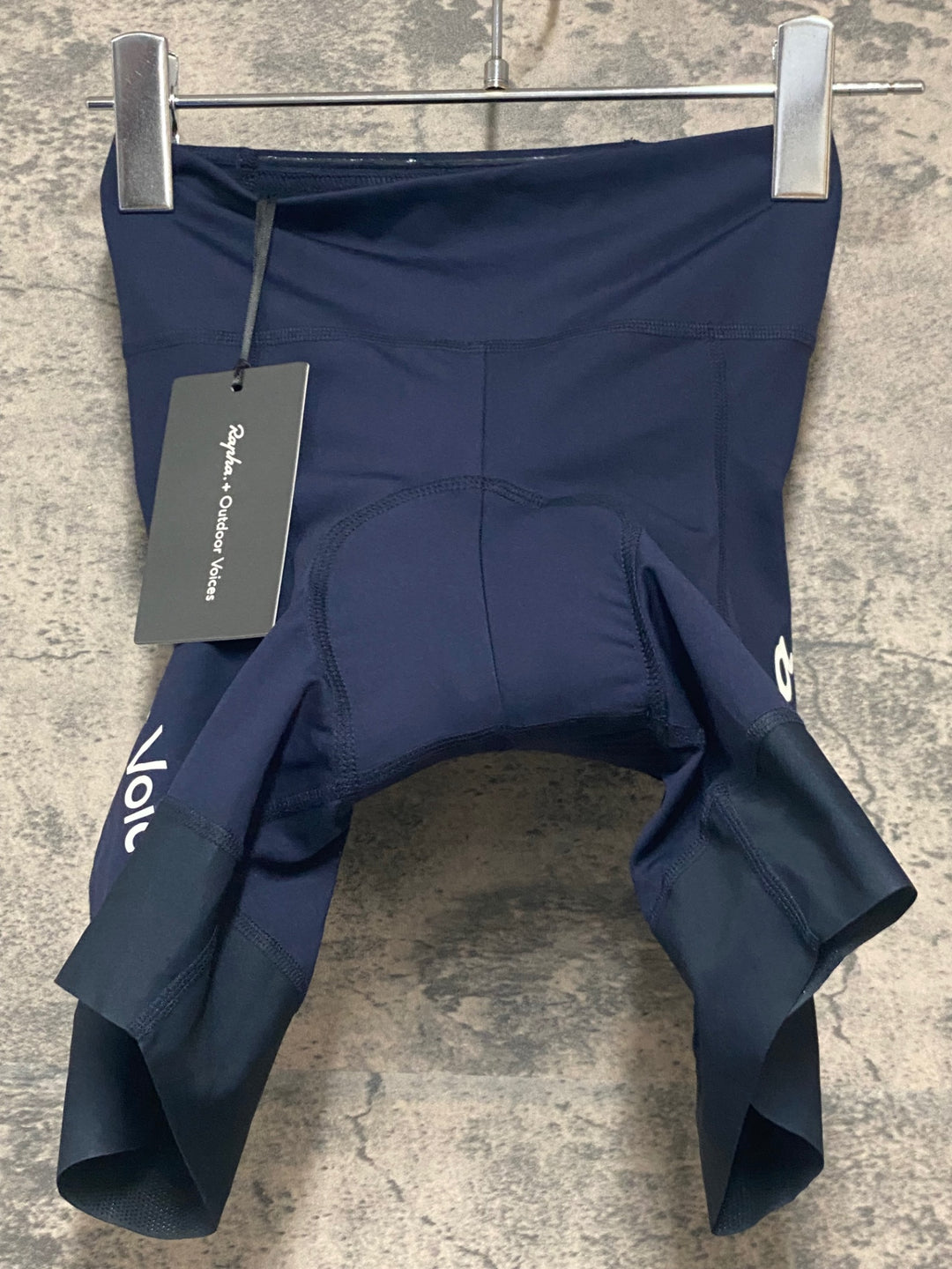 JE229 ラファ Rapha OUTDOOR VOICES HIGH WAISTED PADDED SHORT レーサーパンツ ダークネイビー XXS