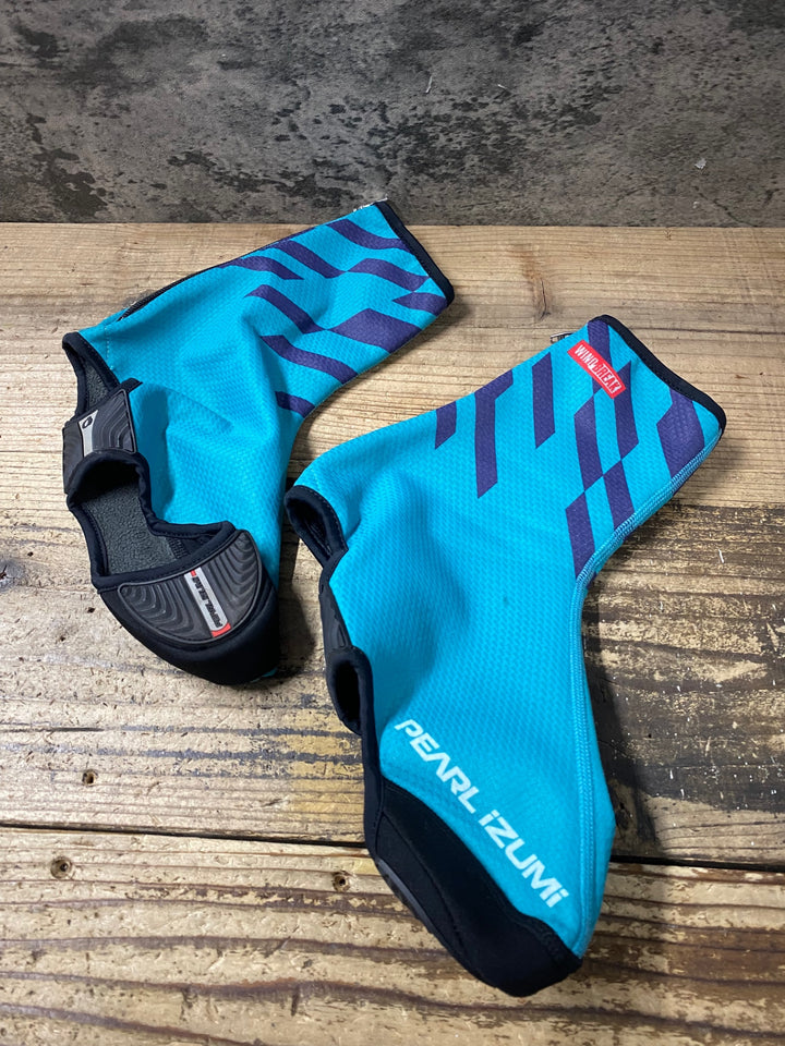 JZ127 パールイズミ PEARL iZUMi シューズウォーマー ターコイズ L 裏起毛 WINDBREAK
