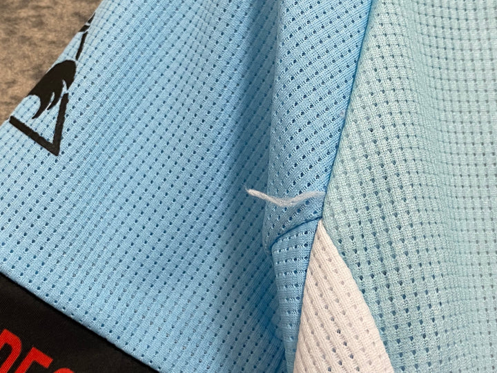 KG651 ルコックスポルティフ le coq sportif 半袖 サイクルジャージ 白青 S ほつれ