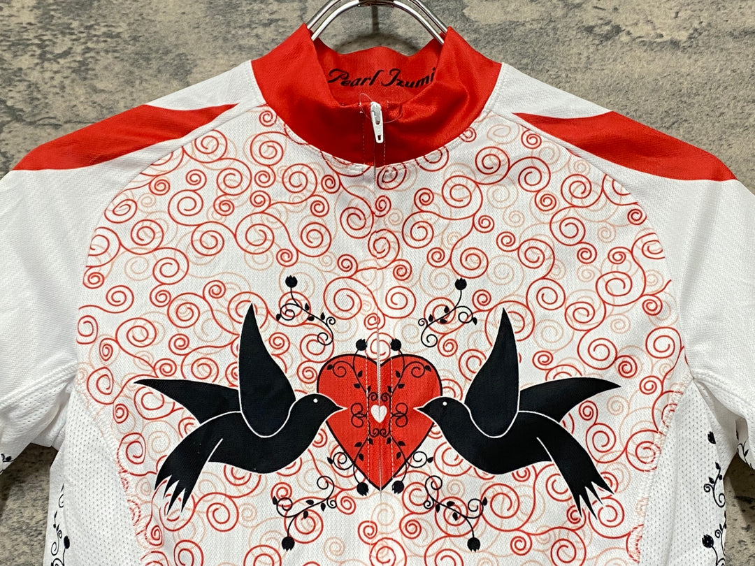 KA223 パールイズミ PEARL iZUMi 半袖 サイクルジャージ 白 赤 S レディース