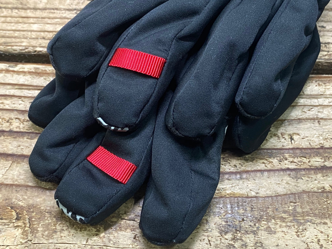 JK213 カステリ CASTELLI ROSSOCORSA 長指 グローブ 黒 S 裏起毛 ※タグカット