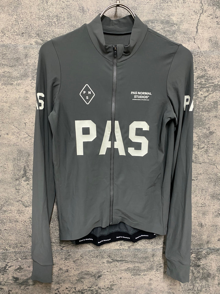 KB878 パスノーマルスタジオ PAS NORMAL STUDIOS Mechanism Thermal Long Sleeve Jersey 長袖 サイクルジャージ グレー M 裏起毛