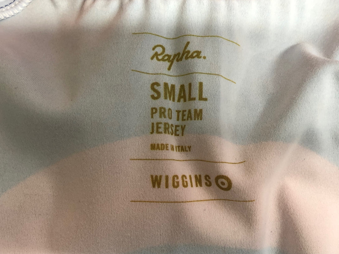 KK139 ラファ Rapha WIGGINS PRO TEAM MID WEIGHT JERSEY 半袖 サイクルジャージ 紺 赤 S