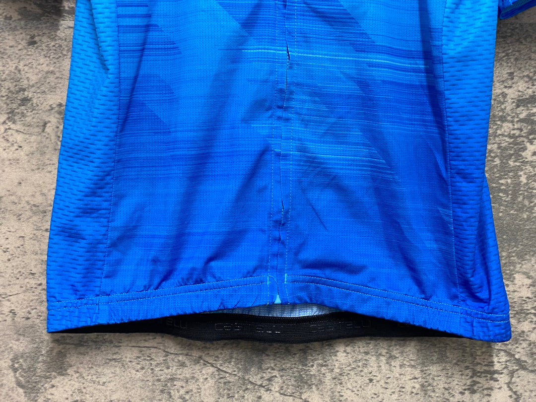 KG667 カステリ CASTELLI 半袖 サイクルジャージ 青 L