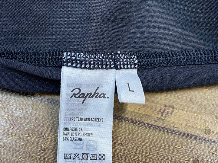 KE039 ラファ Rapha PRO TEAM ARM SCREENS アームカバー 黒 L