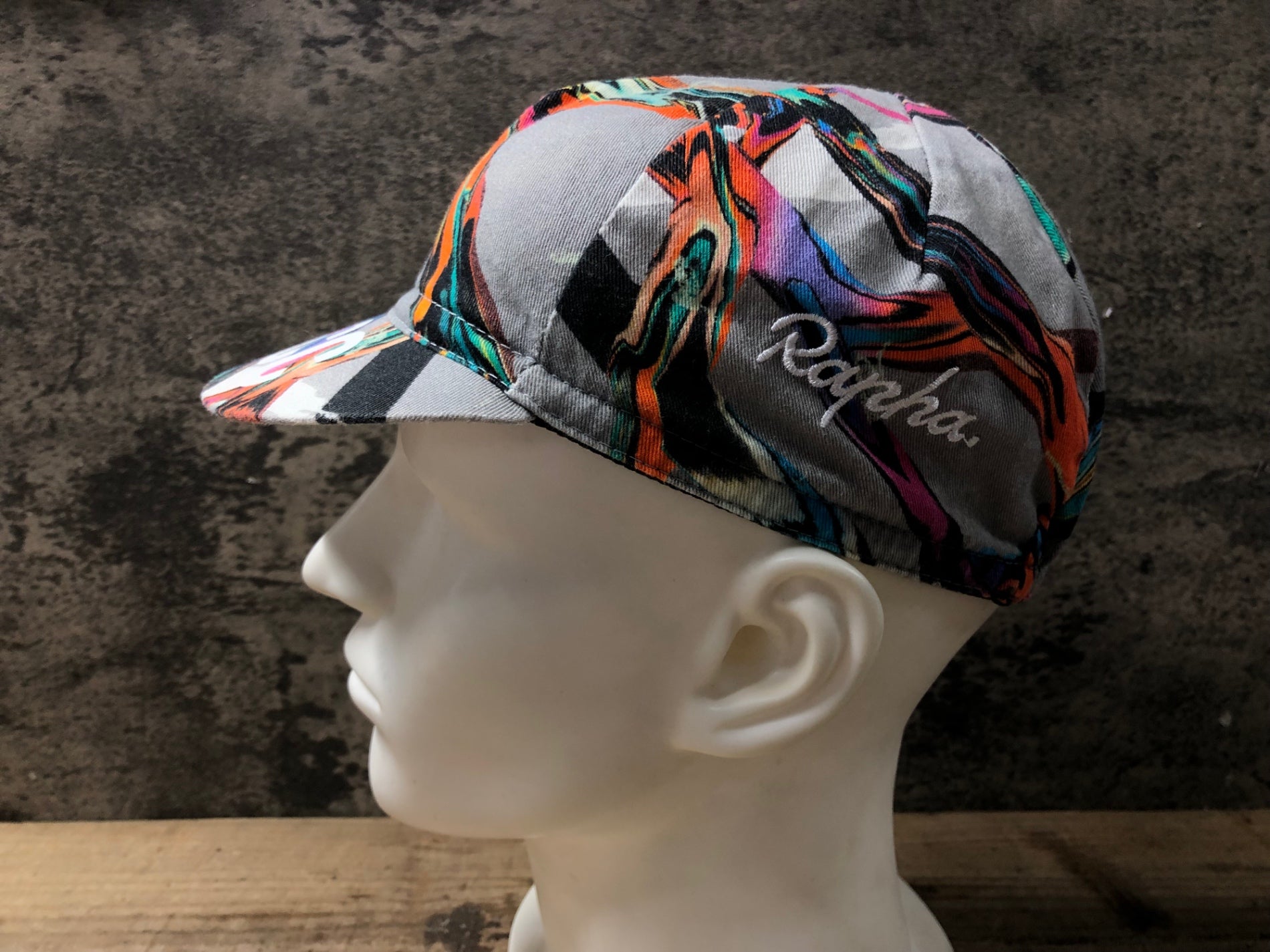 KA303 ラファ Rapha COTTON CAP サイクルキャップ グレー 総柄 ワン