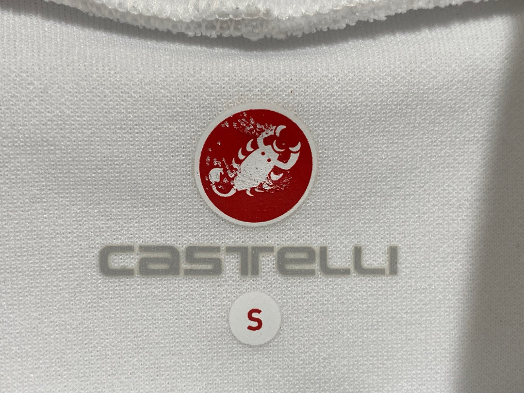 KD227 カステリ CASTELLI 長袖 ハーフジップ サイクルジャージ 白 S 裏起毛