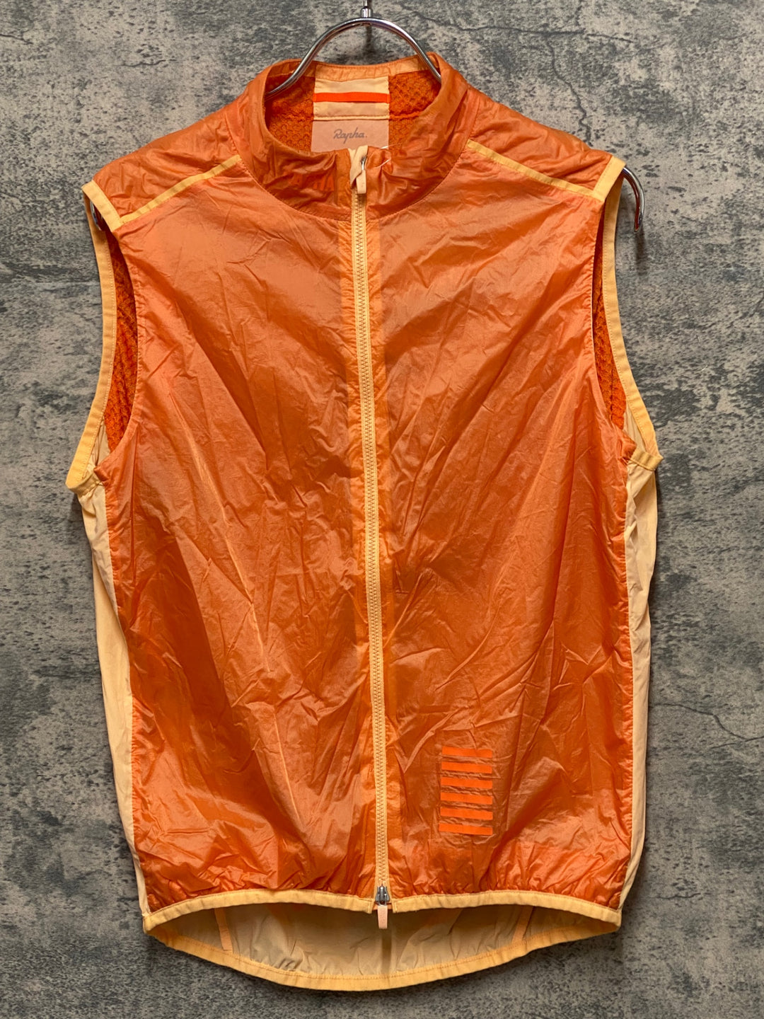 JQ366 ラファ Rapha PRO TEAM INSULATED GILET ジレ サイクルベスト オレンジ M 裏起毛