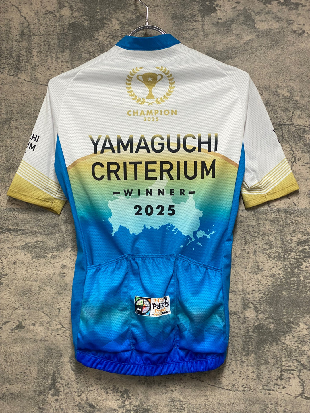 JV162 ウェイブワン WAVE ONE 半袖 サイクルジャージ 白 M YMAGUCHI CRITERIUM