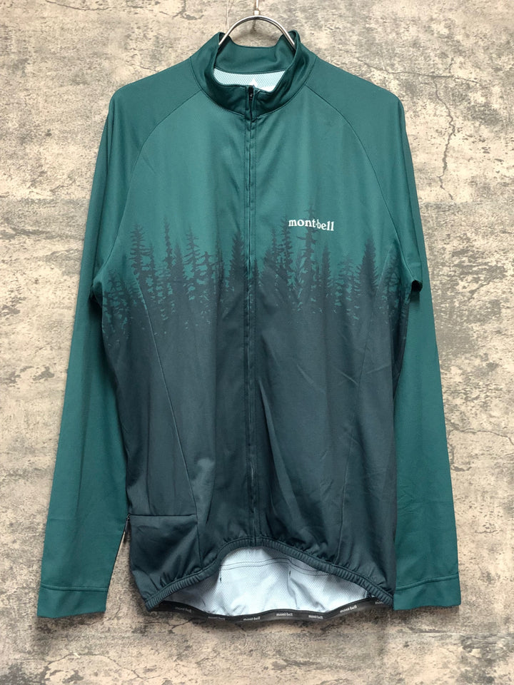 KK355 モンベル mont-bell 長袖 サイクルジャージ 緑 XL