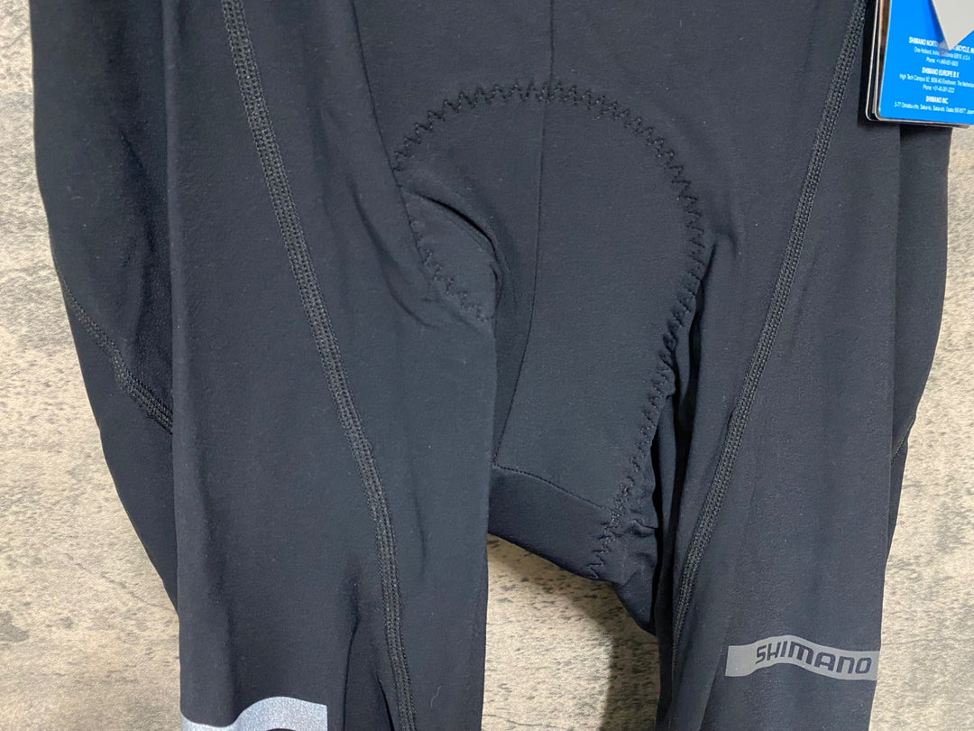 JG698 シマノ SHIMANO レーサータイツ 黒 XL 裏起毛