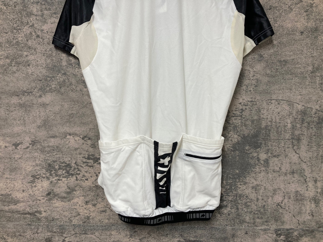 JR295 アソス ASSOS 半袖 サイクルジャージ 白 M ※スレ