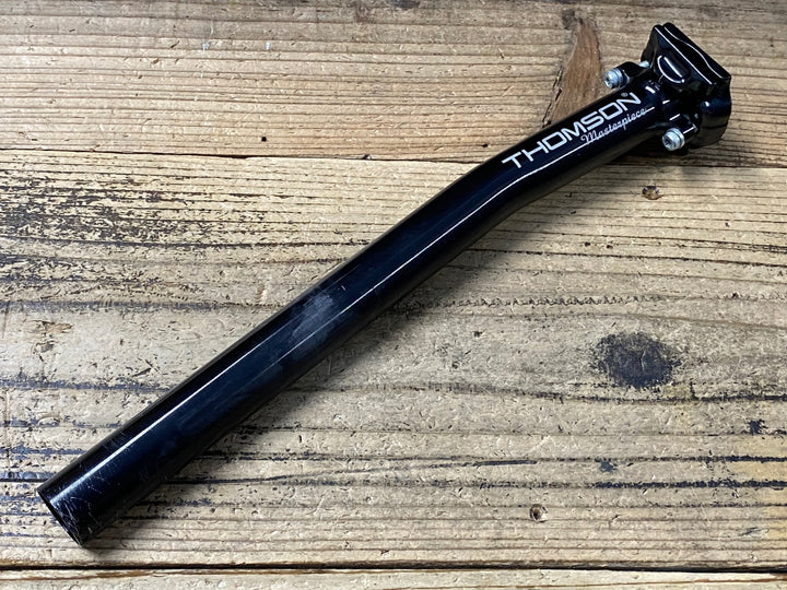KQ607 トムソン THOMSON Masterpiece setback アルミ シートポスト 黒 330mm Φ27.2 オフセット16mm