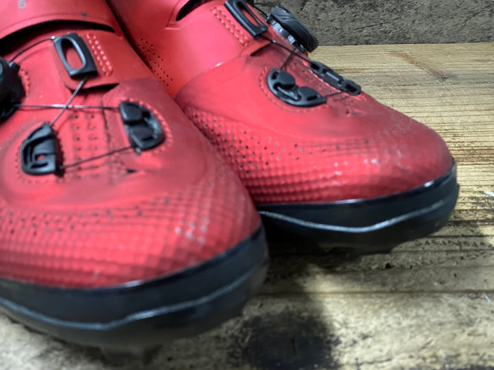KB579 シマノ SHIMANO XC7 SHXC702M ビンディングシューズ 赤 EU41 2穴