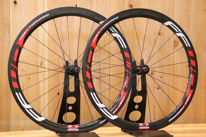 ファストフォワード FFWD F4R カーボン チューブラー ホイールセット シマノ 10S 外幅22.5mm 【芦屋店】