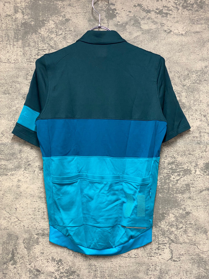 JV233 ラファ Rapha FLYWEIGHT JERSEY LINES 半袖 サイクルジャージ ターコイズ S