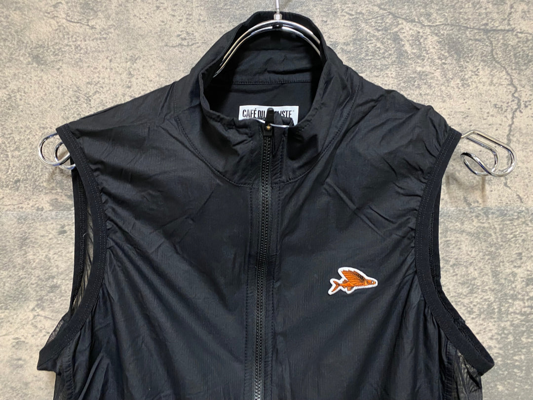 KS246 カフェドシクリステ cafe du cycliste EDITH GILET サイクルベスト ジレ 黒 S