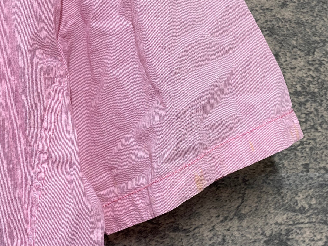 KD502 ラファ Rapha SHIRT SHORTS SLEEVE 半袖 シャツ ピンク L ※シミ