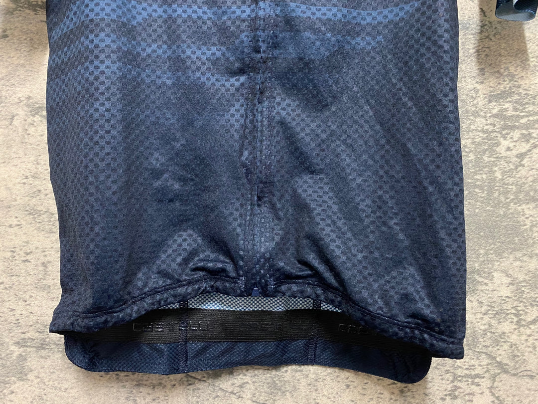 JM789 カステリ CASTELLI ROSSOCORSA 半袖 サイクルジャージ 紺 M