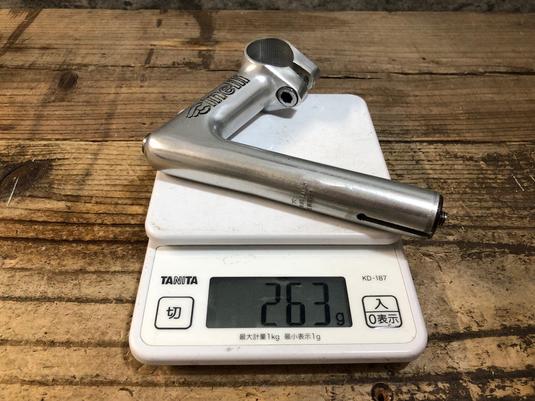 KC919 チネリ Cinelli 刻印 スレッドステム 85mm 22.2mm Φ25.4 シルバー